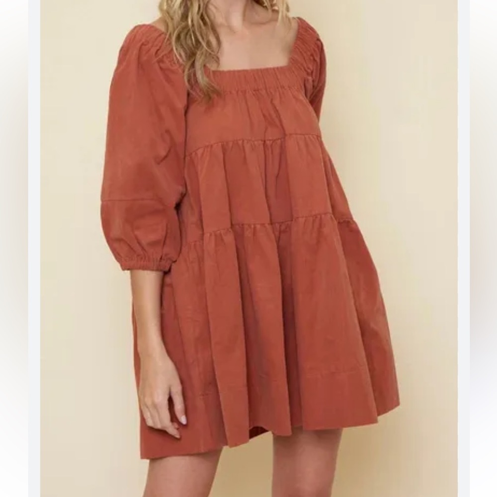 Wisteria Lane Tiered Babydoll Dress
